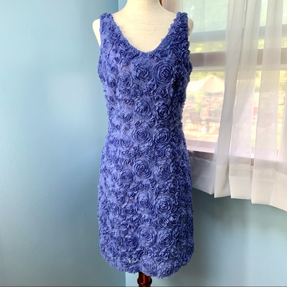 Cynthia Steffe Purple Tulle Rosette Dress - Picture 3 of 10